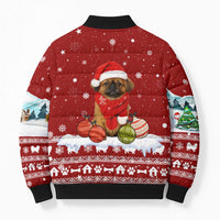 Pekingese Dog I Believe In Santa Paws Christmas Bomber Puffer Jacket Xmas Holiday Patterns - Wonder Print Shop