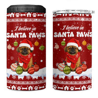 Pekingese Dog I Believe In Santa Paws Christmas 4 in 1 Can Cooler Tumbler Xmas Holiday Patterns - Wonder Print Shop