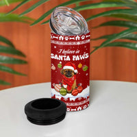 Pekingese Dog I Believe In Santa Paws Christmas 4 in 1 Can Cooler Tumbler Xmas Holiday Patterns - Wonder Print Shop