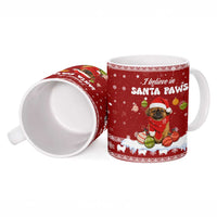 Pekingese Dog I Believe In Santa Paws Christmas Ceramic Mug Xmas Holiday Patterns - Wonder Print Shop
