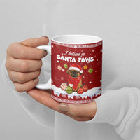 Pekingese Dog I Believe In Santa Paws Christmas Ceramic Mug Xmas Holiday Patterns - Wonder Print Shop