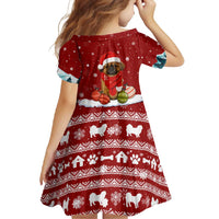 Pekingese Dog I Believe In Santa Paws Christmas Family Matching Long Sleeve Bodycon Dress and Hawaiian Shirt Xmas Holiday Patterns - Wonder Print Shop