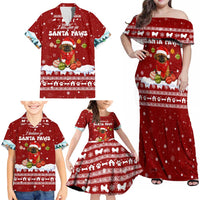 Pekingese Dog I Believe In Santa Paws Christmas Family Matching Off Shoulder Maxi Dress and Hawaiian Shirt Xmas Holiday Patterns - Wonder Print Shop