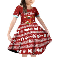 Pekingese Dog I Believe In Santa Paws Christmas Family Matching Off Shoulder Short Dress and Hawaiian Shirt Xmas Holiday Patterns - Wonder Print Shop