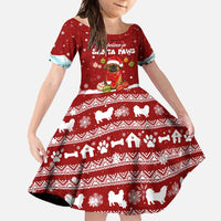Pekingese Dog I Believe In Santa Paws Christmas Family Matching Short Sleeve Bodycon Dress and Hawaiian Shirt Xmas Holiday Patterns - Wonder Print Shop