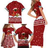 Pekingese Dog I Believe In Santa Paws Christmas Family Matching Short Sleeve Bodycon Dress and Hawaiian Shirt Xmas Holiday Patterns - Wonder Print Shop