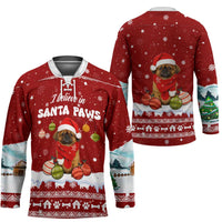 Pekingese Dog I Believe In Santa Paws Christmas Hockey Jersey Xmas Holiday Patterns - Wonder Print Shop