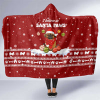 Pekingese Dog I Believe In Santa Paws Christmas Hooded Blanket Xmas Holiday Patterns - Wonder Print Shop