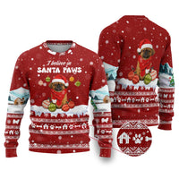 Pekingese Dog I Believe In Santa Paws Christmas Ugly Christmas Sweater Xmas Holiday Patterns - Wonder Print Shop