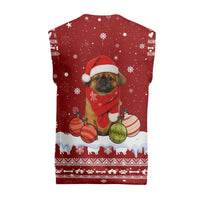 Pekingese Dog I Believe In Santa Paws Christmas Knitted V-Neck Vest Xmas Holiday Patterns - Wonder Print Shop