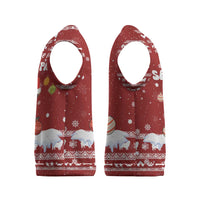 Pekingese Dog I Believe In Santa Paws Christmas Knitted V-Neck Vest Xmas Holiday Patterns - Wonder Print Shop