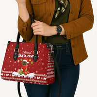 Pekingese Dog I Believe In Santa Paws Christmas Leather Bag Xmas Holiday Patterns - Wonder Print Shop