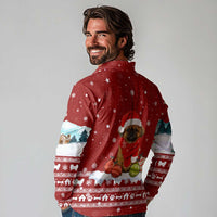 Pekingese Dog I Believe In Santa Paws Christmas Long Sleeve Polo Shirt Xmas Holiday Patterns - Wonder Print Shop