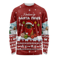 Pekingese Dog I Believe In Santa Paws Christmas Long Sleeve Shirt Xmas Holiday Patterns - Wonder Print Shop