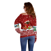 Pekingese Dog I Believe In Santa Paws Christmas Off Shoulder Sweater Xmas Holiday Patterns - Wonder Print Shop