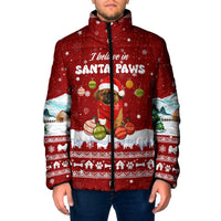 Pekingese Dog I Believe In Santa Paws Christmas Padded Jacket Xmas Holiday Patterns - Wonder Print Shop