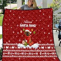Pekingese Dog I Believe In Santa Paws Christmas Quilt Xmas Holiday Patterns - Wonder Print Shop