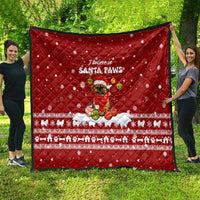 Pekingese Dog I Believe In Santa Paws Christmas Quilt Xmas Holiday Patterns - Wonder Print Shop