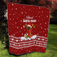 Pekingese Dog I Believe In Santa Paws Christmas Quilt Xmas Holiday Patterns - Wonder Print Shop
