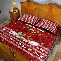 Pekingese Dog I Believe In Santa Paws Christmas Quilt Bed Set Xmas Holiday Patterns - Wonder Print Shop