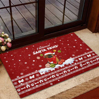 Pekingese Dog I Believe In Santa Paws Christmas Rubber Doormat Xmas Holiday Patterns - Wonder Print Shop