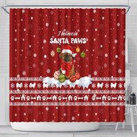 Pekingese Dog I Believe In Santa Paws Christmas Shower Curtain Xmas Holiday Patterns - Wonder Print Shop