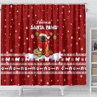 Pekingese Dog I Believe In Santa Paws Christmas Shower Curtain Xmas Holiday Patterns - Wonder Print Shop