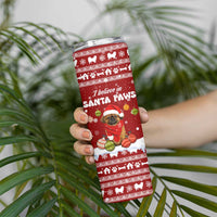 Pekingese Dog I Believe In Santa Paws Christmas Skinny Tumbler Xmas Holiday Patterns - Wonder Print Shop