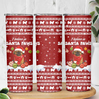 Pekingese Dog I Believe In Santa Paws Christmas Skinny Tumbler Xmas Holiday Patterns - Wonder Print Shop