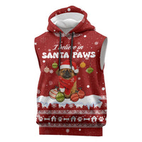 Pekingese Dog I Believe In Santa Paws Christmas Sleeveless Hoodie Xmas Holiday Patterns - Wonder Print Shop