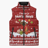 Pekingese Dog I Believe In Santa Paws Christmas Sleeveless Puffer Jacket Xmas Holiday Patterns - Wonder Print Shop