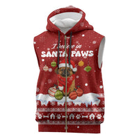 Pekingese Dog I Believe In Santa Paws Christmas Sleeveless Zip Hoodie Xmas Holiday Patterns - Wonder Print Shop