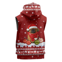 Pekingese Dog I Believe In Santa Paws Christmas Sleeveless Zip Hoodie Xmas Holiday Patterns - Wonder Print Shop