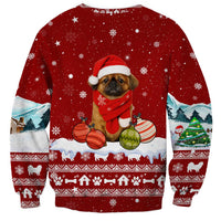 Pekingese Dog I Believe In Santa Paws Christmas Sweatshirt Xmas Holiday Patterns - Wonder Print Shop