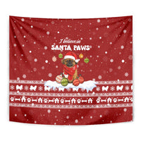 Pekingese Dog I Believe In Santa Paws Christmas Tapestry Xmas Holiday Patterns - Wonder Print Shop