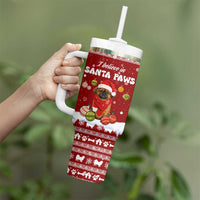 Pekingese Dog I Believe In Santa Paws Christmas Tumbler With Handle Xmas Holiday Patterns - Wonder Print Shop