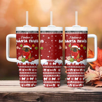 Pekingese Dog I Believe In Santa Paws Christmas Tumbler With Handle Xmas Holiday Patterns - Wonder Print Shop