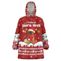 Pekingese Dog I Believe In Santa Paws Christmas Wearable Blanket Hoodie Xmas Holiday Patterns - Wonder Print Shop