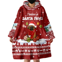 Pekingese Dog I Believe In Santa Paws Christmas Wearable Blanket Hoodie Xmas Holiday Patterns - Wonder Print Shop