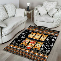 Pembroke Welsh Corgi Dog Christmas Area Rug Xmas Holiday Patterns - Wonder Print Shop
