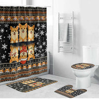 Pembroke Welsh Corgi Dog Christmas Bathroom Set Xmas Holiday Patterns - Wonder Print Shop