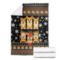 Pembroke Welsh Corgi Dog Christmas Blanket Xmas Holiday Patterns - Wonder Print Shop