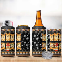 Pembroke Welsh Corgi Dog Christmas 4 in 1 Can Cooler Tumbler Xmas Holiday Patterns - Wonder Print Shop