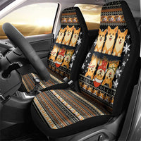 Pembroke Welsh Corgi Dog Christmas Car Seat Cover Xmas Holiday Patterns - Wonder Print Shop