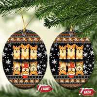Pembroke Welsh Corgi Dog Christmas Ceramic Ornament Xmas Holiday Patterns - Wonder Print Shop