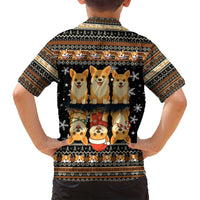 Pembroke Welsh Corgi Dog Christmas Family Matching Puletasi and Hawaiian Shirt Xmas Holiday Patterns - Wonder Print Shop