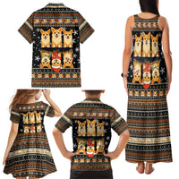 Pembroke Welsh Corgi Dog Christmas Family Matching Tank Maxi Dress and Hawaiian Shirt Xmas Holiday Patterns - Wonder Print Shop
