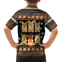 Pembroke Welsh Corgi Dog Christmas Kid Hawaiian Shirt Xmas Holiday Patterns - Wonder Print Shop