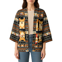 Pembroke Welsh Corgi Dog Christmas Kimono Xmas Holiday Patterns - Wonder Print Shop