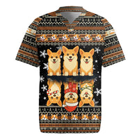Pembroke Welsh Corgi Dog Christmas Rugby Jersey Xmas Holiday Patterns - Wonder Print Shop